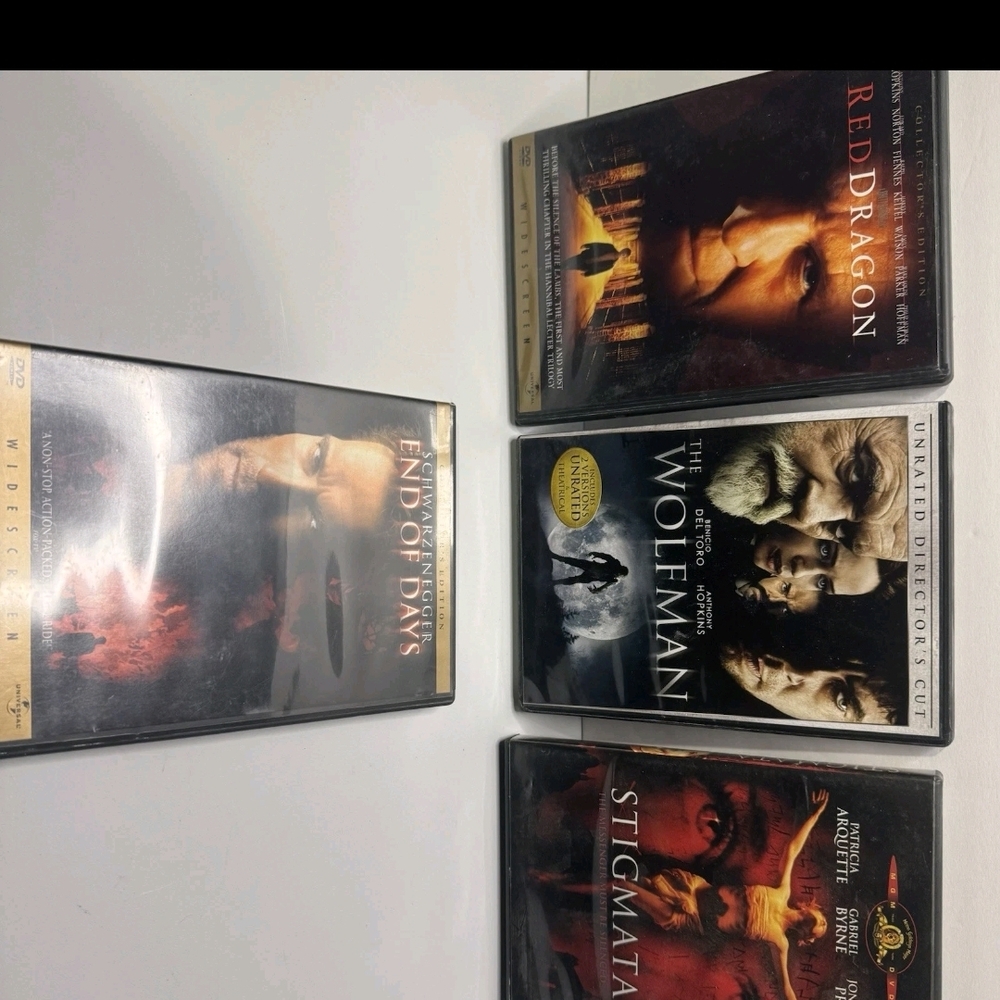 Lot Of 4 End Of Days,Red Dragon,Stigmata,The Wolfman (VGC) Region1 Pre-owned